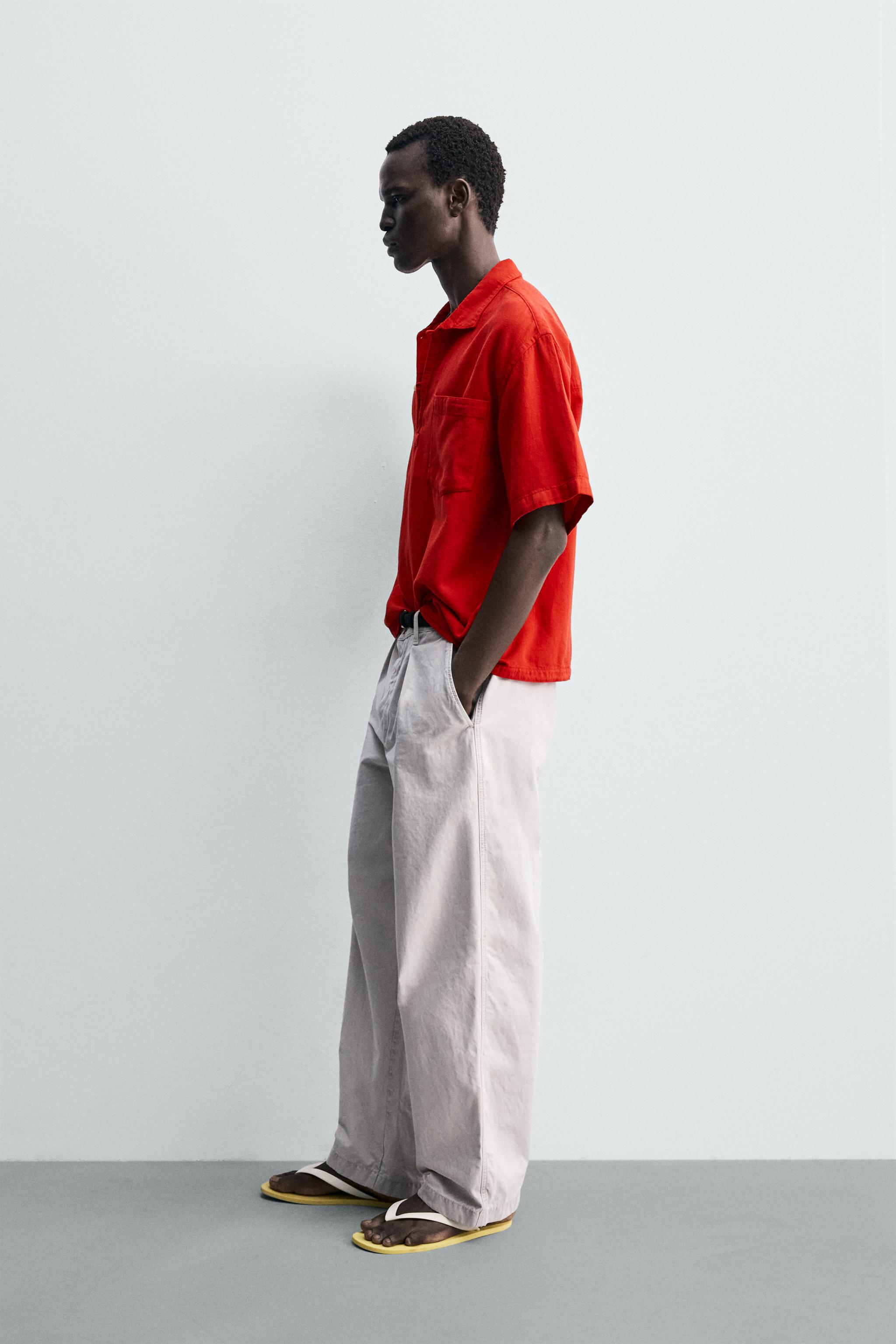 COTTON - LINEN POLO SHIRT